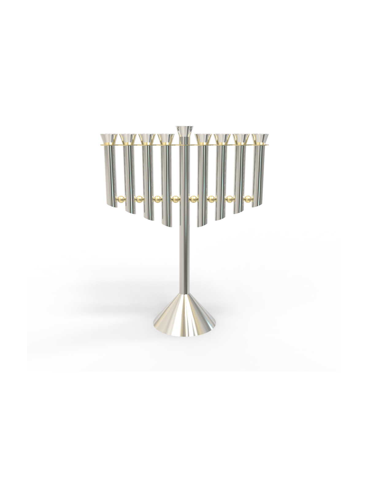 Menorah Chabad unique et grande de Silver and Go, Hanukkah moderne M