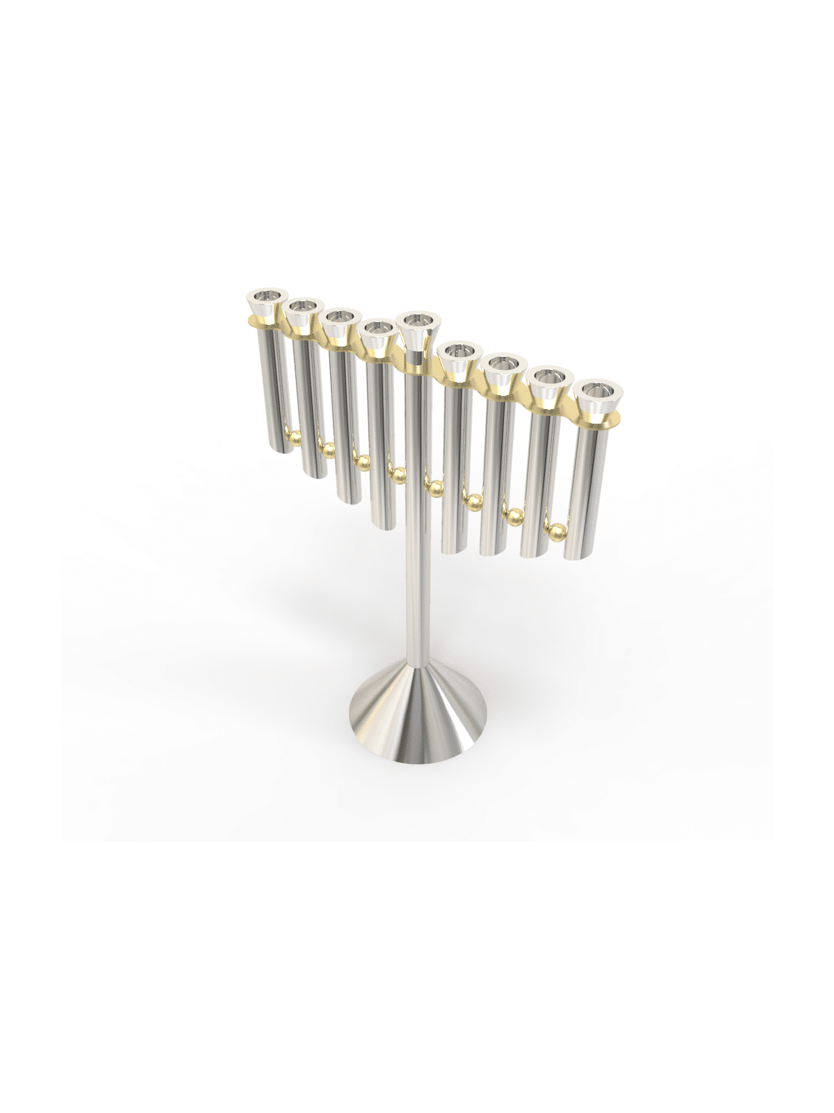 Menorah Chabad unique et grande de Silver and Go, Hanukkah moderne M