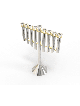Menorah Chabad unique et grande de Silver and Go, Hanukkah moderne M