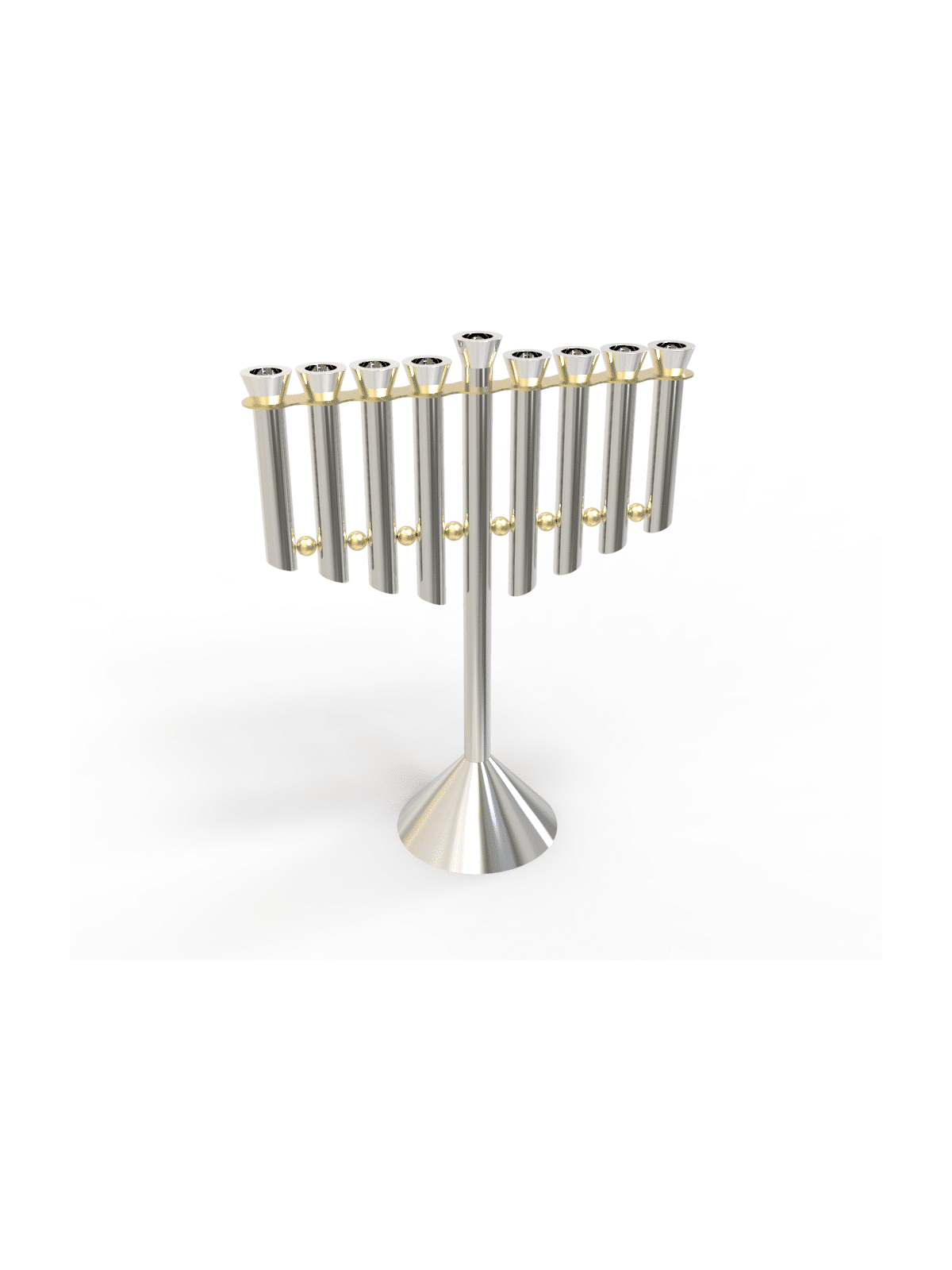 Menorah Chabad unique et grande de Silver and Go, Hanukkah moderne M
