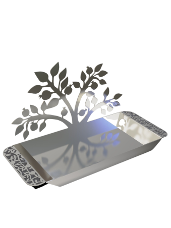 Sterling Silver Smooth Tree Of Life Tray with Colo , Tu B'Av Gifts , I