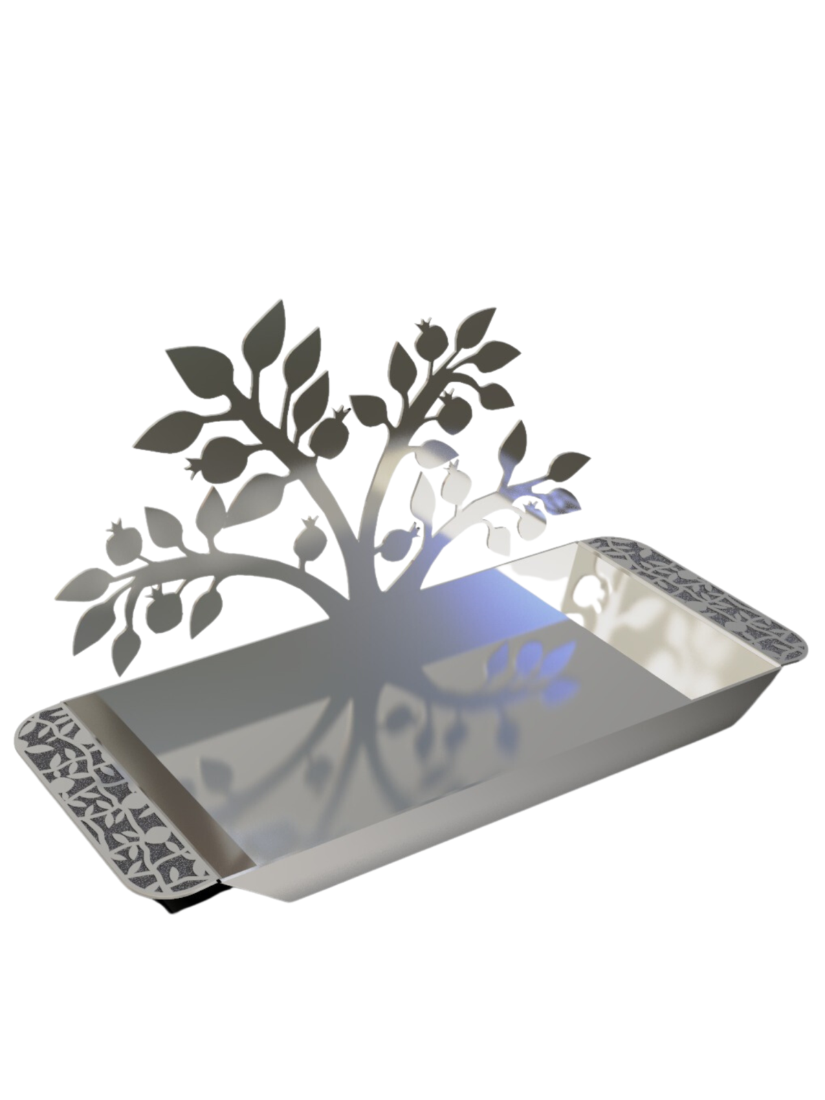 Sterling Silver Smooth Tree Of Life Tray with Colo , Tu B'Av Gifts , I