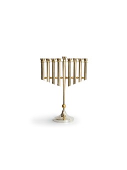Large Menorah with Brass Balls , Jewish Wedding Gifts , Israeli Judaic