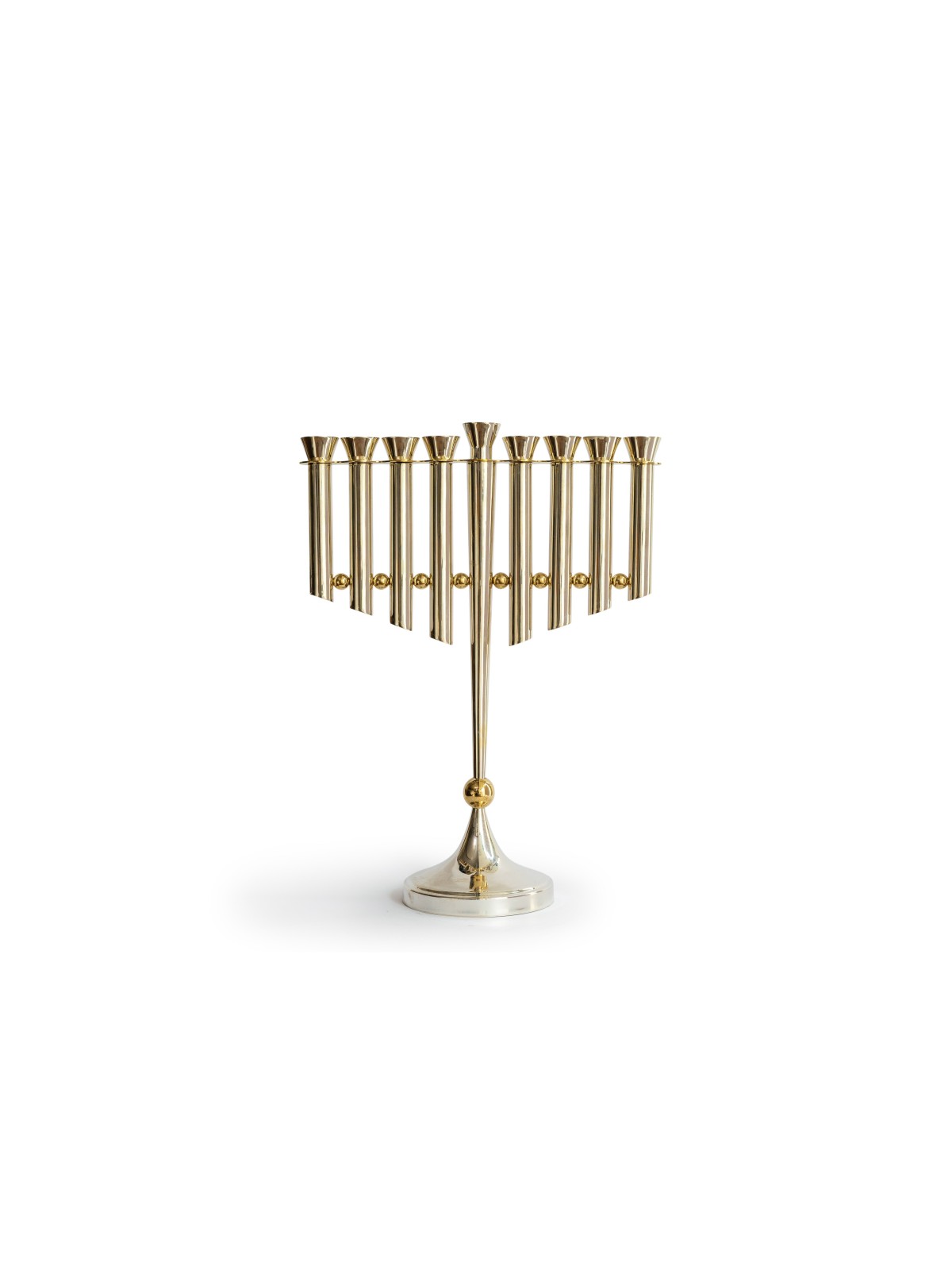 Large Menorah with Brass Balls , Jewish Wedding Gifts , Israeli Judaic