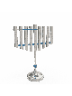 Large Menorah with Brass Balls , Jewish Wedding Gifts , Israeli Judaic
