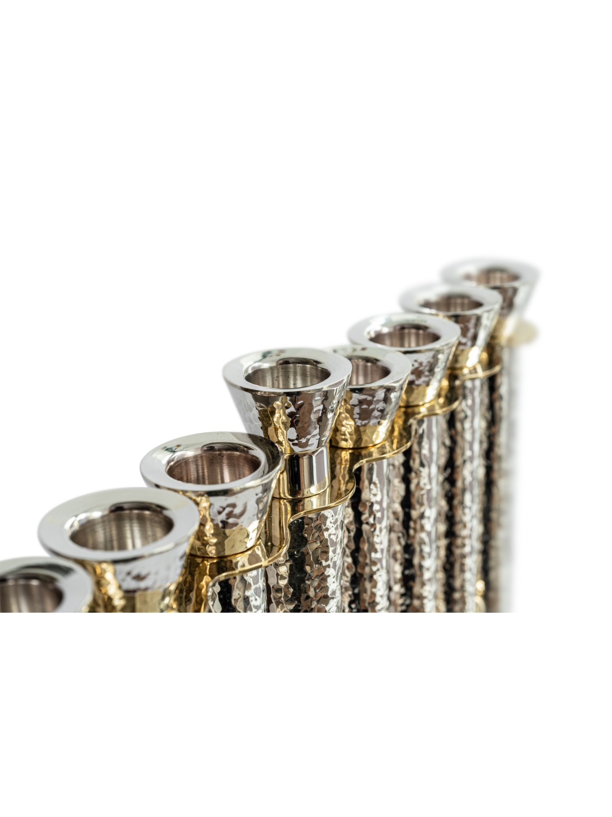 Grande menorah de Hanoukka martelée avec boules en laiton, cadeau de mariage juif