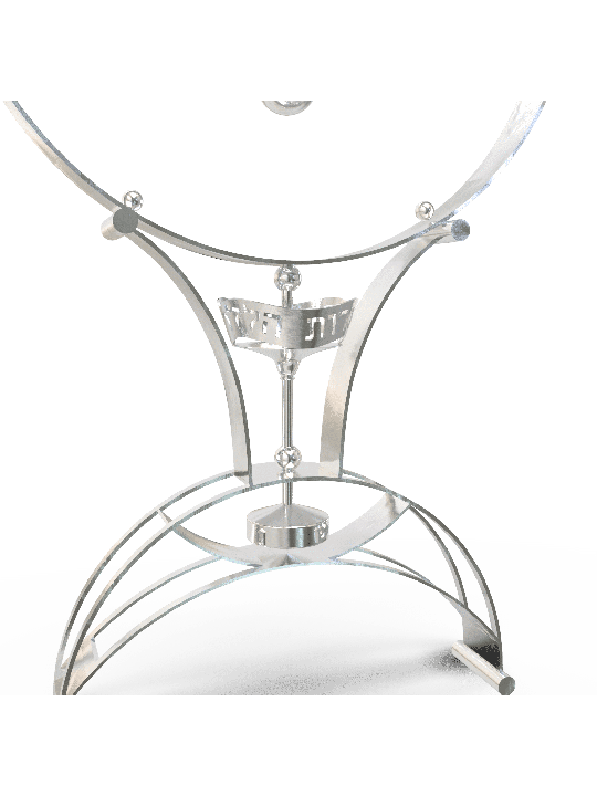 Grande Hanukkah Menorah moderne en argent sterling, Hanukkah Menora moderne