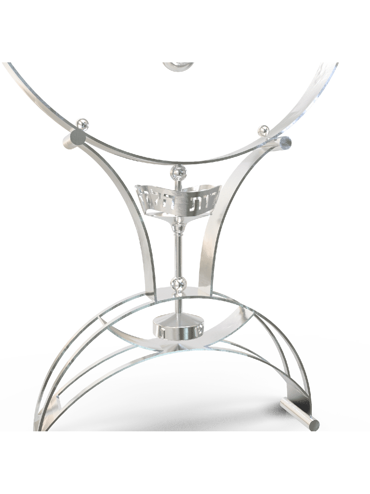 Grande Hanukkah Menorah moderne en argent sterling, Hanukkah Menora moderne