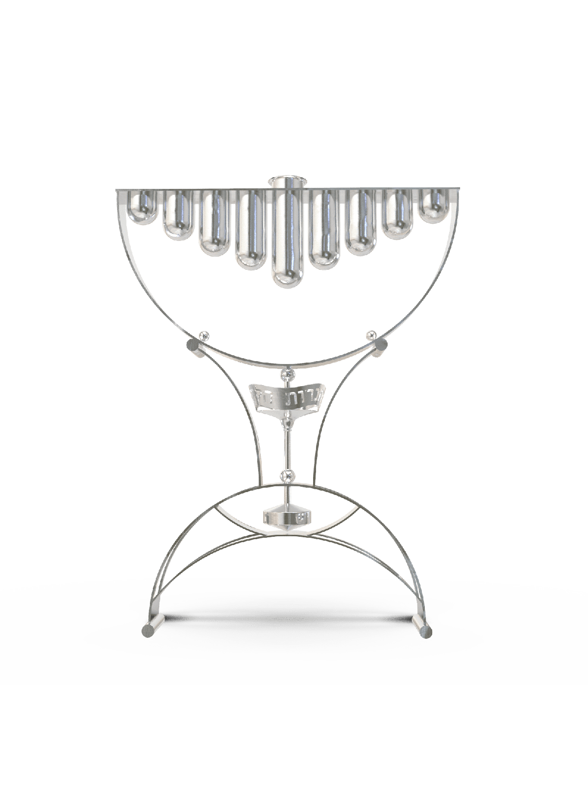 Large Modern Hanukkah Menorah Sterling Silver , Modern Hanukkah Menora