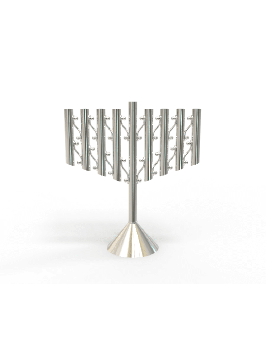 Magnificen Style moderne en argent sterling Chabad pour hommes, Hanukkah moderne M