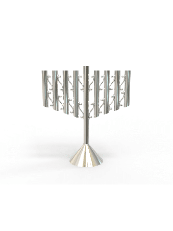 Magnificen Style moderne en argent sterling Chabad pour hommes, Hanukkah moderne M