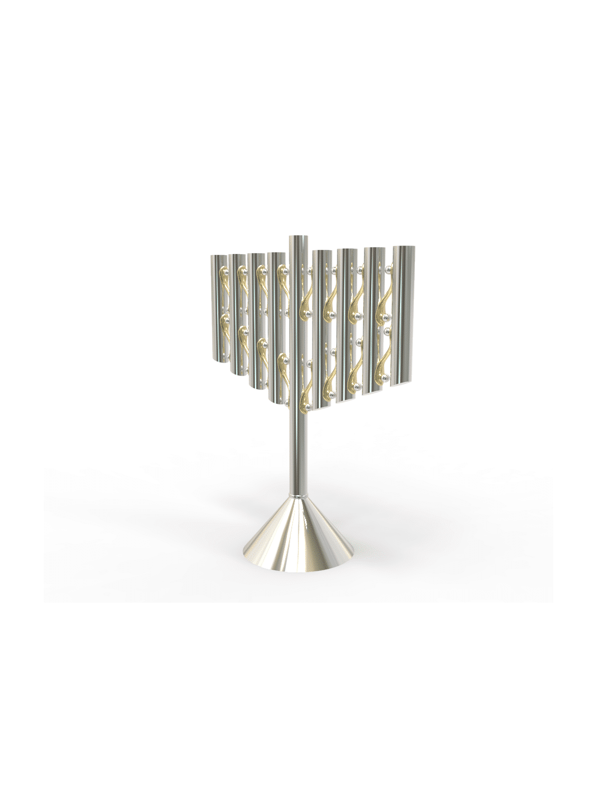 Magnificen Style moderne en argent sterling Chabad pour hommes, Hanukkah moderne M