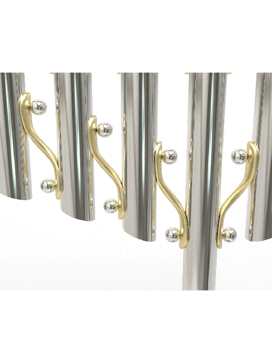 Magnificen Style moderne en argent sterling Chabad pour hommes, Hanukkah moderne M