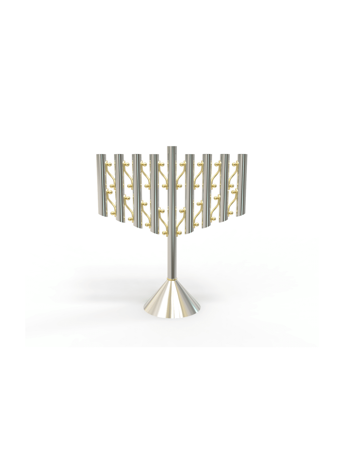Magnificen Style moderne en argent sterling Chabad pour hommes, Hanukkah moderne M