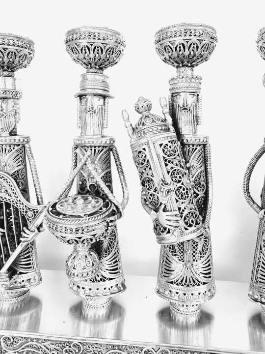 One of a Kind Musicians Grand Sterling Silver Hanu , Tu B'Av Gifts , I