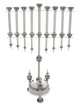 Menorah traditionnelle luxueuse avec Dreidels et Am, cadeaux Hanukkah,