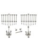 Luxurious Traditional Menorah with Dreidels and Am , Hanukkah Gifts ,