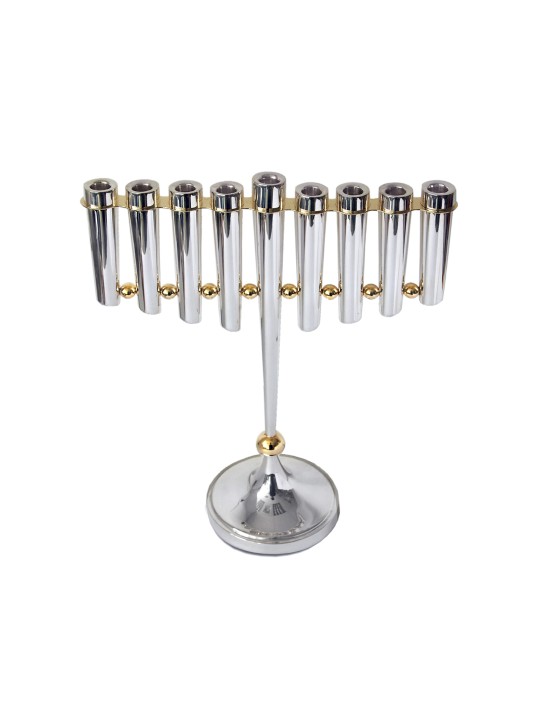Silver & Brass Extraordinary Large Menorah , Modern Hanukkah Menorahs