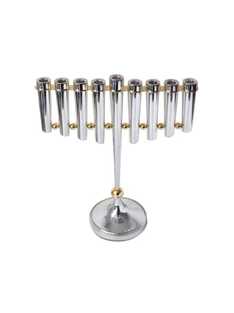Silver & Brass Extraordinary Large Menorah , Modern Hanukkah Menorahs