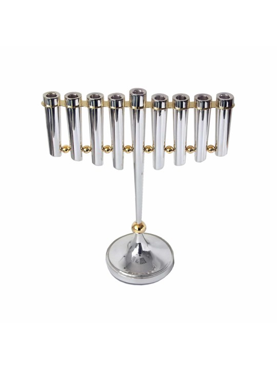 Silver & Brass Extraordinary Large Menorah , Modern Hanukkah Menorahs