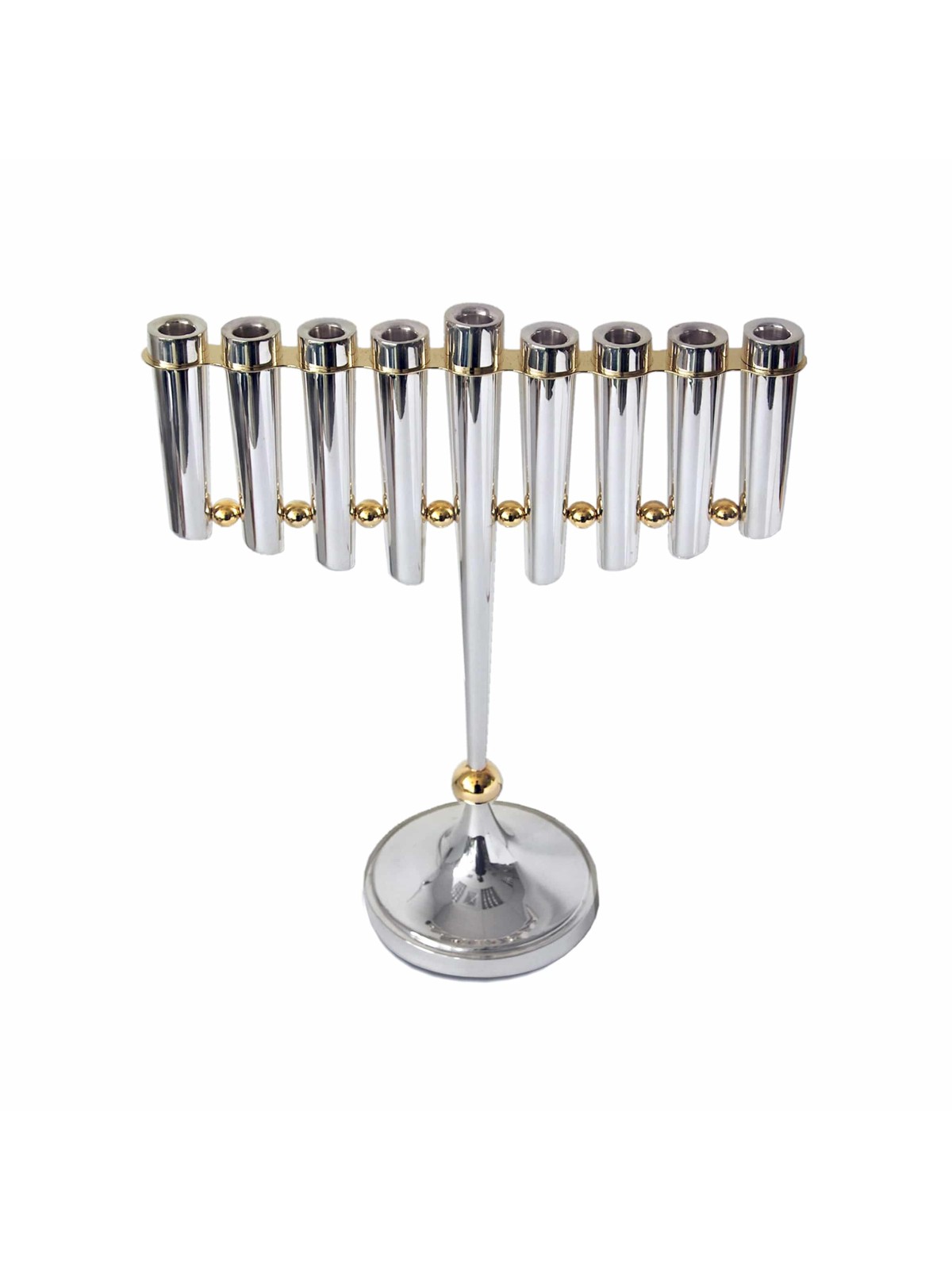 Silver & Brass Extraordinary Large Menorah , Modern Hanukkah Menorahs