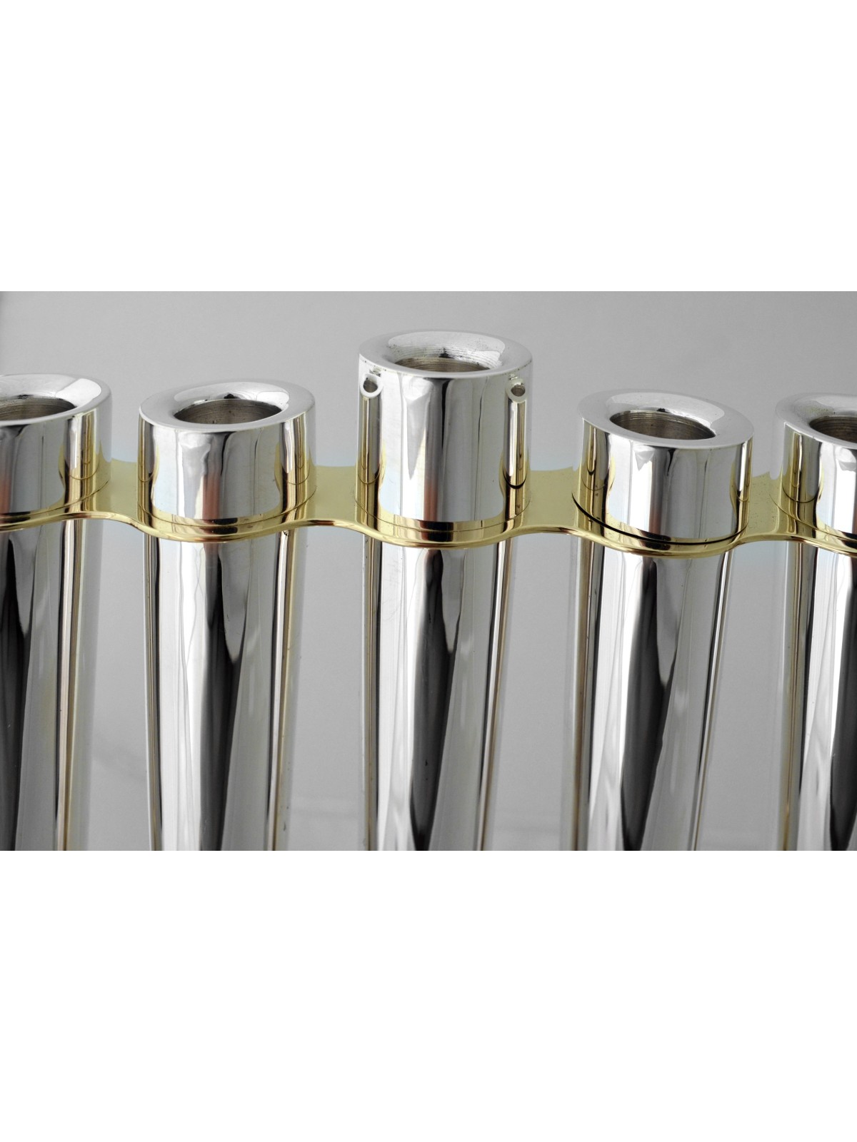 Silver & Brass Extraordinary Large Menorah , Modern Hanukkah Menorahs