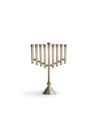 חנוכייה גדולה ומהממת מכסף סטרלינג ופליז, חנוכייה מודרנית לחנוכה
