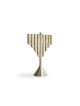 Menorah unique en son genre combinée avec du verre brillant, Hanukkah moderne Me