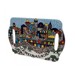 Ceramic Serving Tray with Jerusalem View in Col... | House Decorations