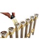 XL Hanukkah Menorah Sterling Silver & Brass , Modern Hanukkah Menorahs