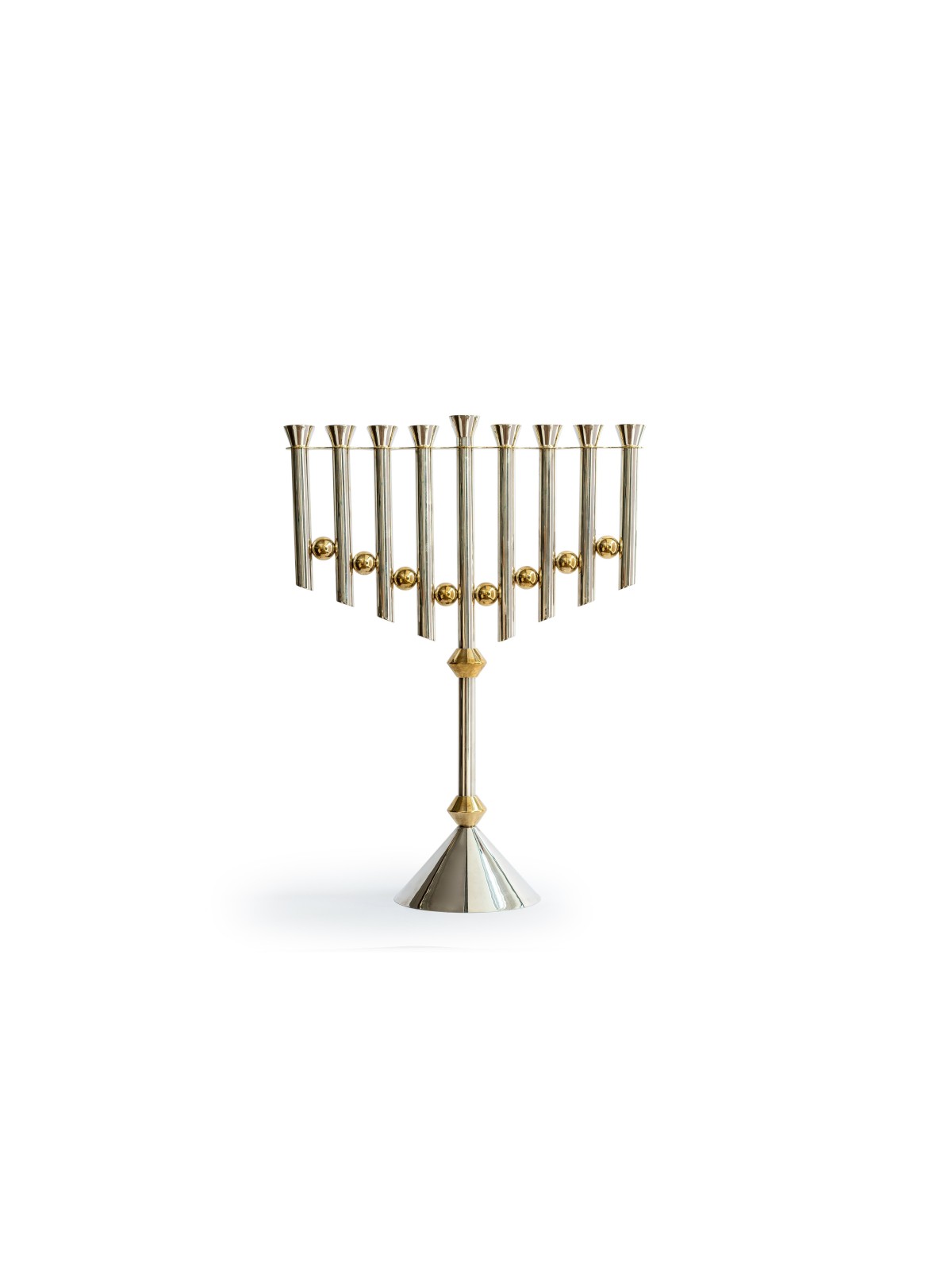 Menorah extra large moderne en argent sterling, menorahs modernes de Hanoukka