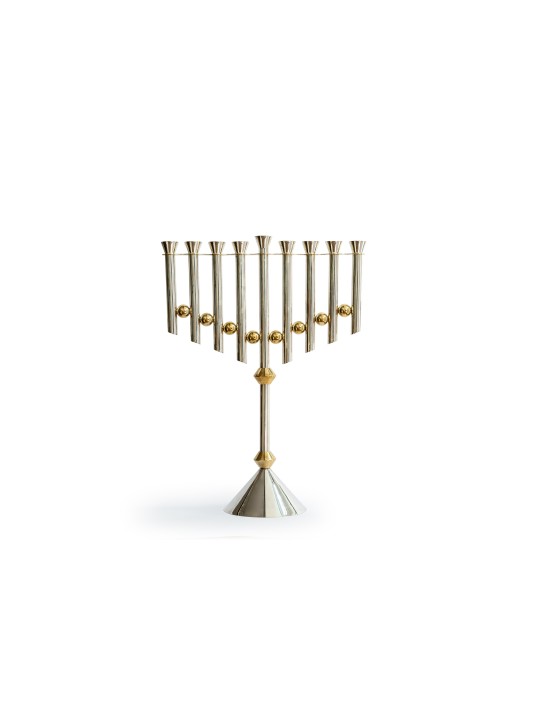 Menorah extra large moderne en argent sterling, menorahs modernes de Hanoukka
