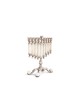 Royal Menorah with White Onyx Stone , Tu B'Av Gifts , Israeli Judaica