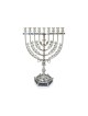 Menorah en filigrane avec pierres d'améthyste et bénédiction, cadeaux de Hanoukka, est