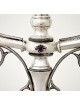 Menorah en filigrane avec pierres d'améthyste et bénédiction, cadeaux de Hanoukka, est