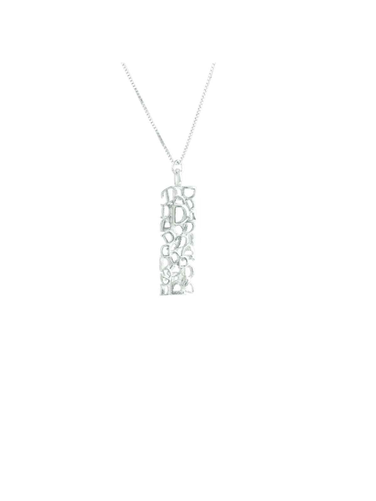 Pendentif en or élégant initial anglais, cadeaux Tu B'Av, Judaica israélien