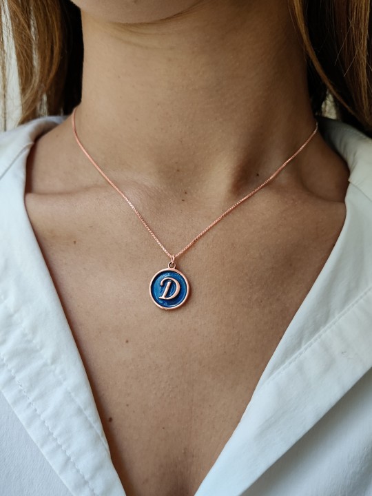 External Modern Rounded Gold Necklace , Tu B'Av Gifts , Israeli Judaic