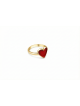 Bague en or 14 carats avec cœur émaillé, cadeaux Tu B'Av, Judaica israélienne