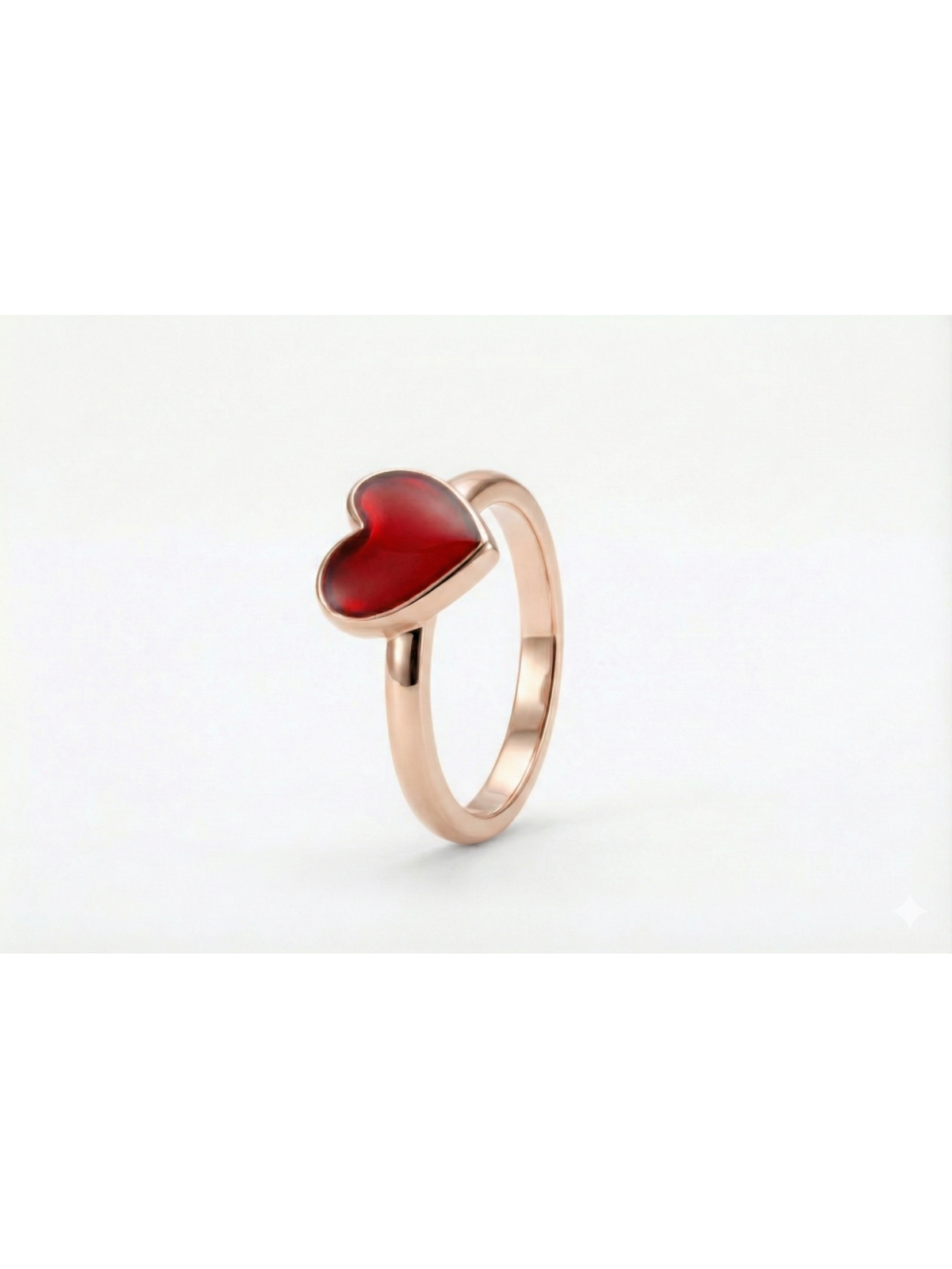 Bague en or 14 carats avec cœur émaillé, cadeaux Tu B'Av, Judaica israélienne