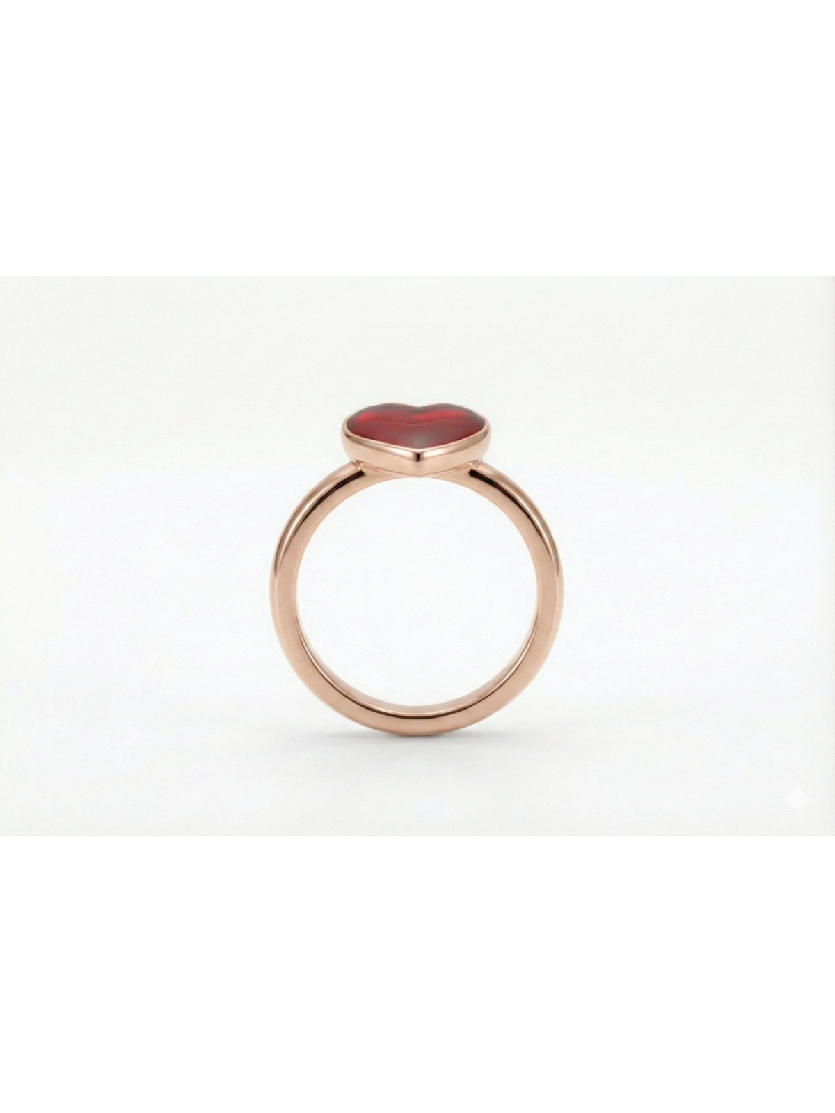 Bague en or 14 carats avec cœur émaillé, cadeaux Tu B'Av, Judaica israélienne