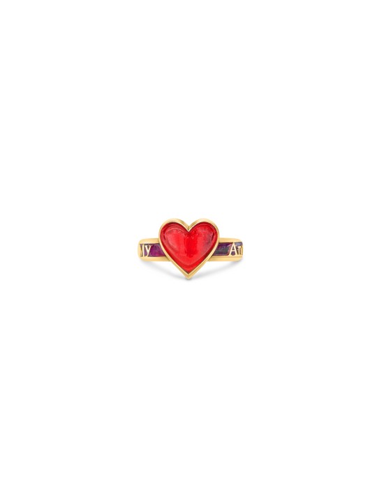 Bague coeur d'amour charmante en or 14 carats, cadeaux Tu B'Av, Judaica israélienne