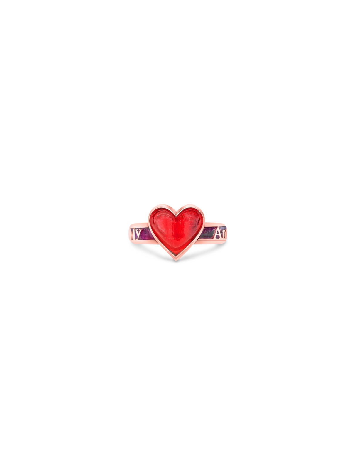 14K Gold Charming Love Heart Ring , Tu B'Av Gifts , Israeli Judaica