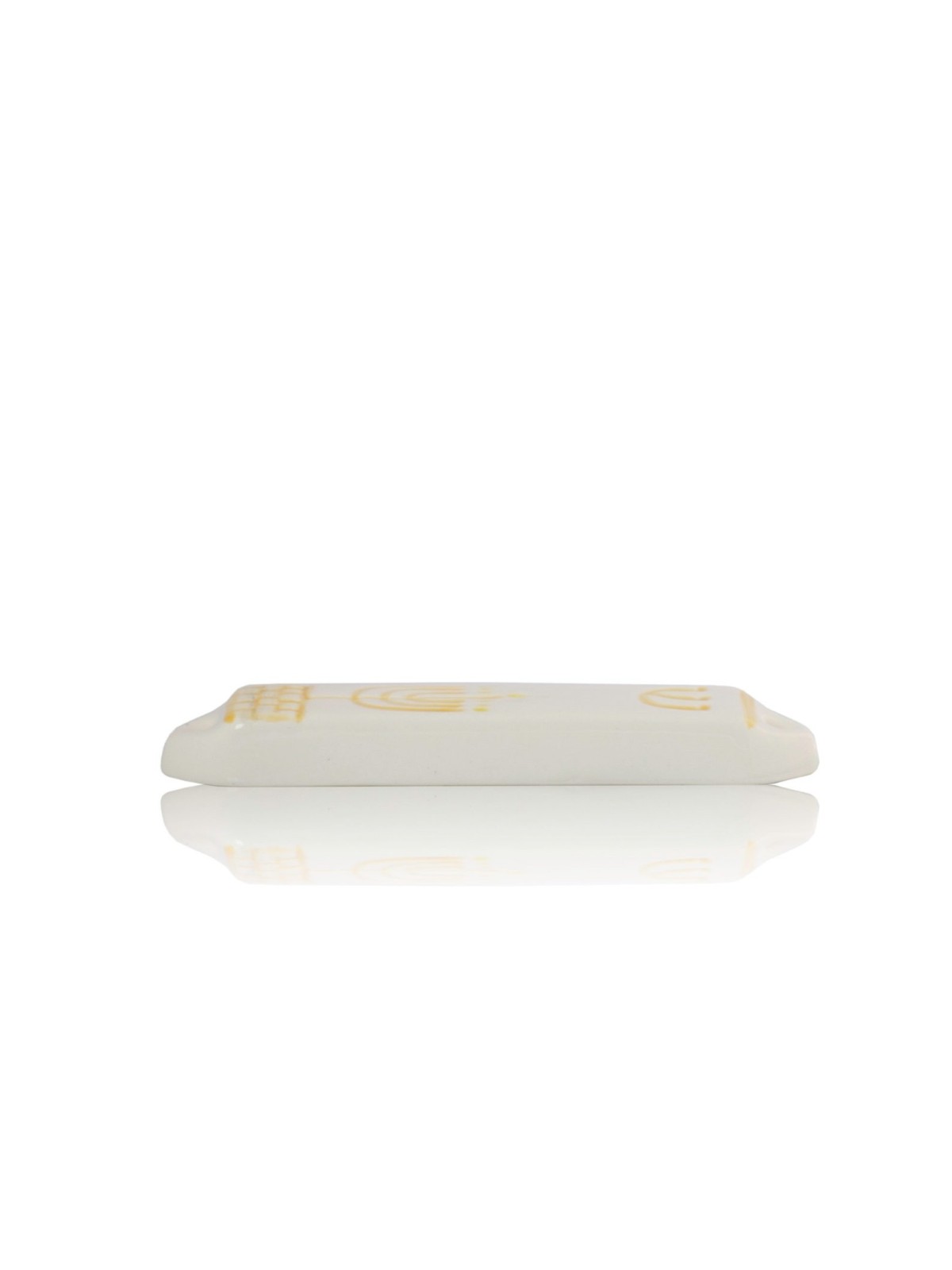 Mezuzah en céramique avec peinture faite à la main de Menorah, Mezuzah en céramique Ca