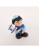 Jeune garçon en pâte polymère avec le drapeau israélien, Cadeaux Tu B'Av, Israélien