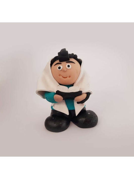 Young Jewish boy with tefillin Doll , Tu B'Av Gifts , Israeli Judaica