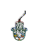Feuilles colorées Tenture murale en métal Hamsa avec Heb , Hamsa Wall Art ,