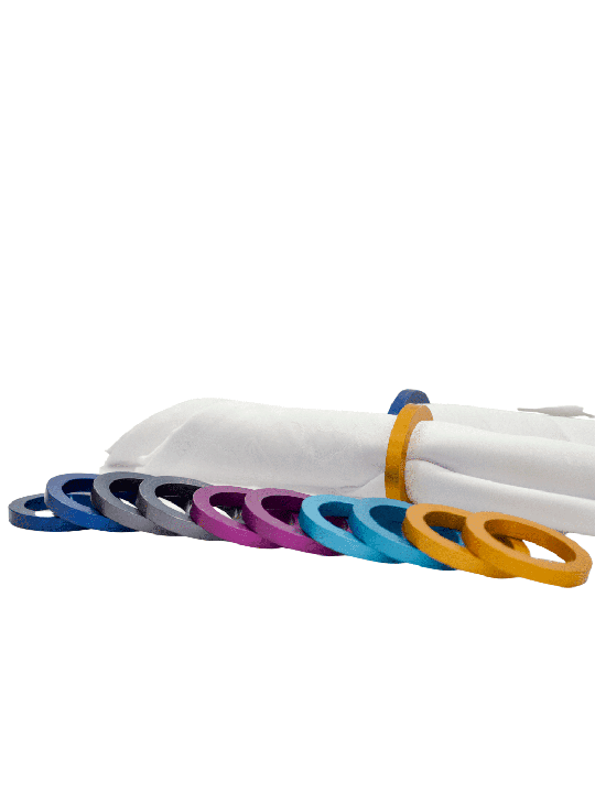 Colorful Aluminum Napkin Holder Rings , Passover Gifts , Israeli Judai