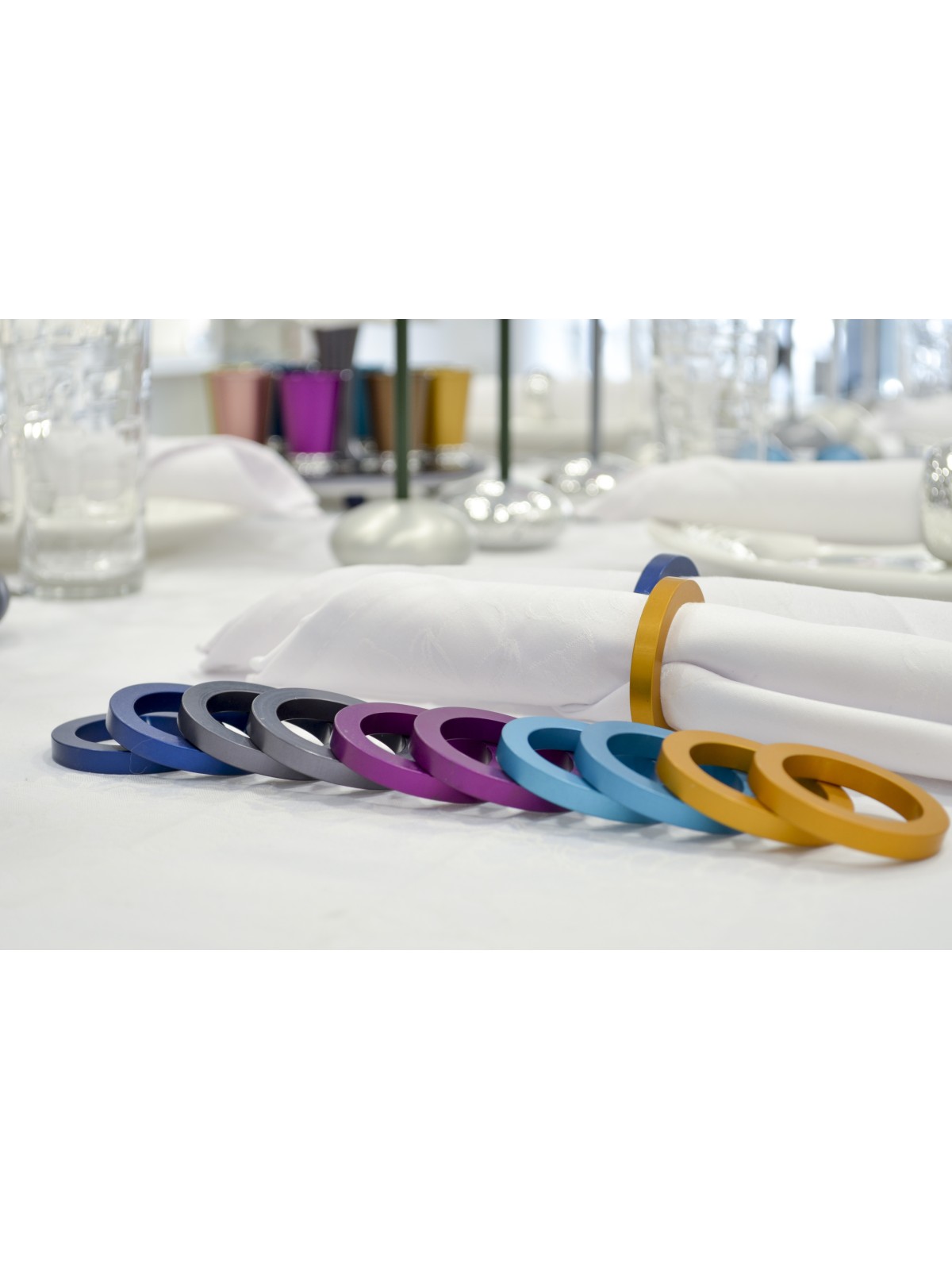 Anneaux colorés de porte-serviettes en aluminium, cadeaux de Pâque, Judaï israélien