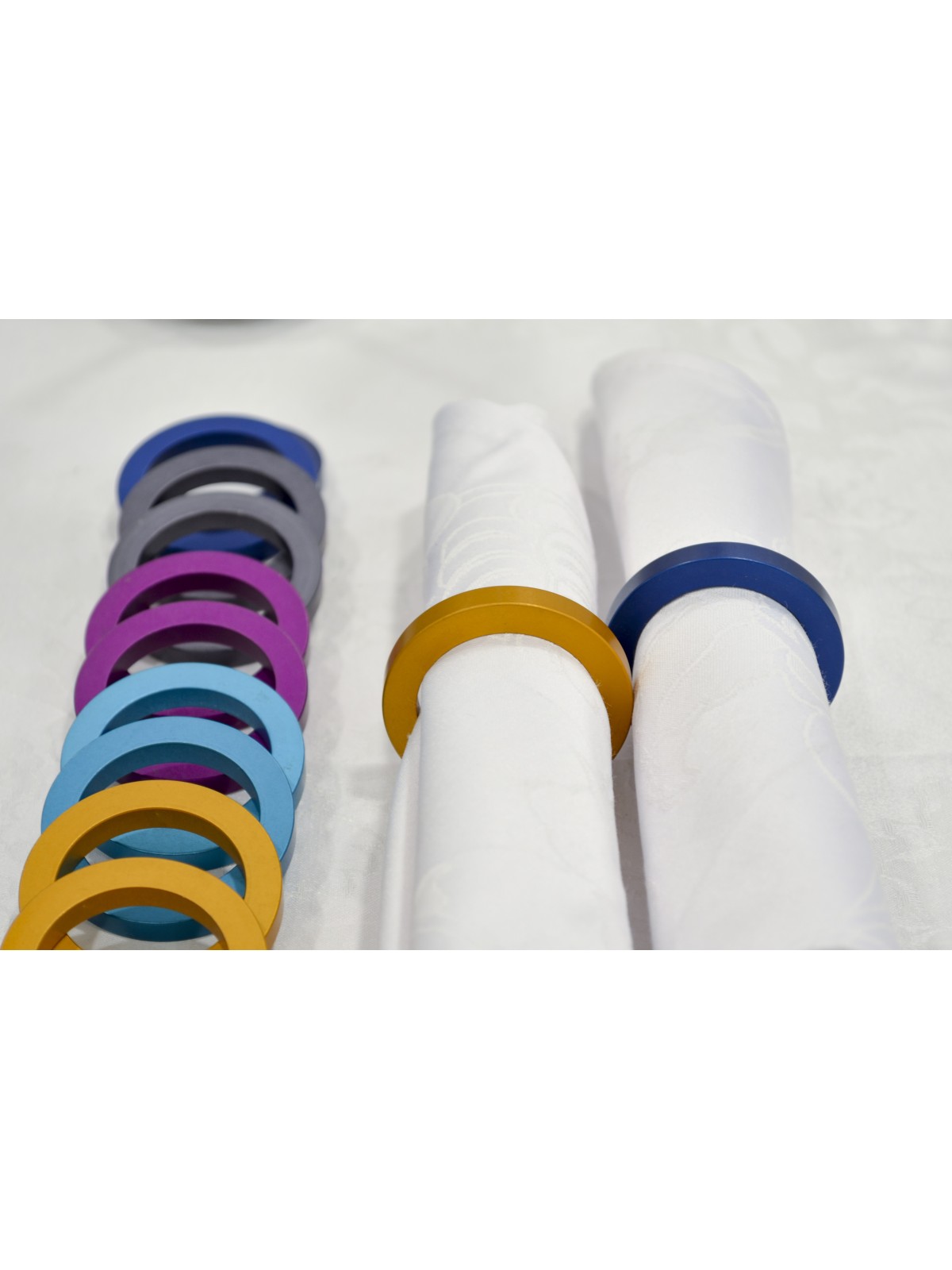 Anneaux colorés de porte-serviettes en aluminium, cadeaux de Pâque, Judaï israélien