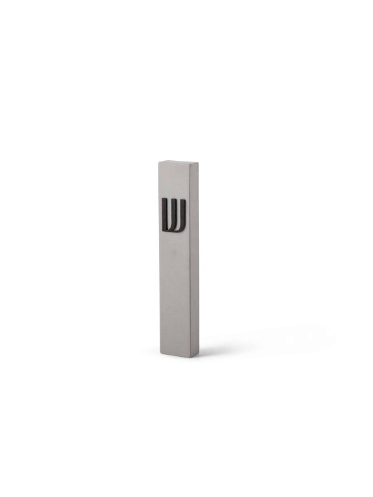 Étui rustique en béton Mezuzah avec un bois noir, cadeaux Tu B'Av, Israël